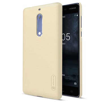 Nokia 5 Nillkin Super Frosted Shield Cover Goud huismerk kopen in de aanbieding
