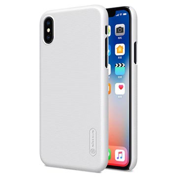 Iphone X Xs Nillkin Super Frosted Shield Cover Wit huismerk kopen in de aanbieding
