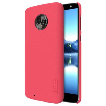Motorola Moto G6 Nillkin Super Frosted Shield Cover Rood huismerk kopen in de aanbieding