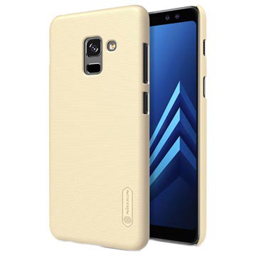 Samsung Galaxy A8 2018 Nillkin Super Frosted Shield Cover Goud huismerk kopen in de aanbieding