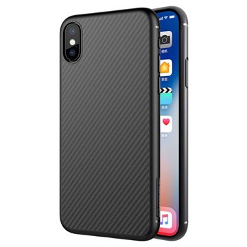 Iphone X Nillkin Synthetic Carbon Fiber Cover Zwart huismerk kopen in de aanbieding