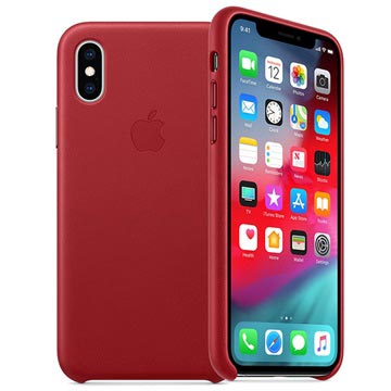 Iphone Xs Apple Leren Hoesje Mrwk2Zma Rood huismerk kopen in de aanbieding