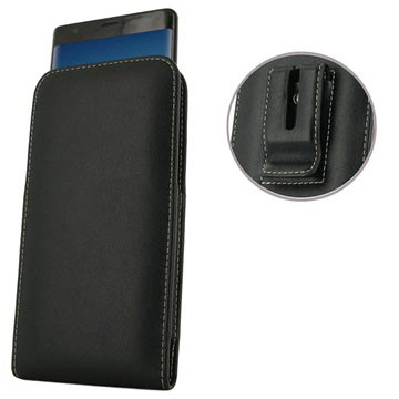 Pdair Samsung Galaxy Note9 Verticaal Leren Riemtas Zwart huismerk kopen in de aanbieding