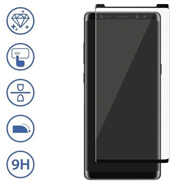 Panzer Premium Gebogen Samsung Galaxy Note9 Glazen Screenprotector Zwart huismerk kopen in de aanbieding