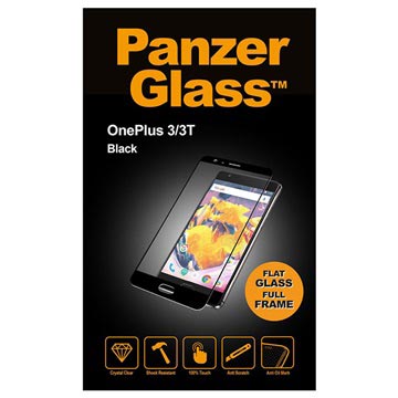 Oneplus 33T Panzerglass Screenprotector Zwart huismerk kopen in de aanbieding