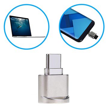 Draagbare Usb 31 Type C Microsd Otg Card Reader Zilver huismerk kopen in de aanbieding