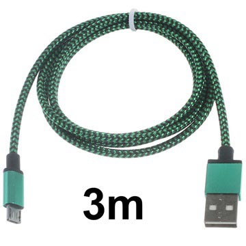 Premium Usb 20 Microusb Kabel 3M Groen huismerk kopen in de aanbieding
