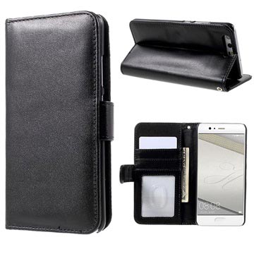 Huawei P10 Premium Wallet Case Met Standaard Functie Zwart huismerk kopen in de aanbieding