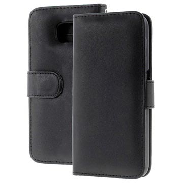 Samsung Galaxy S6 Premium Wallet Case Met Standaard Functie Zwart huismerk kopen in de aanbieding
