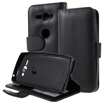 Sony Xperia Xz2 Compact Premium Wallet Case Met Standaard Functie Zwart huismerk kopen in de aanbieding