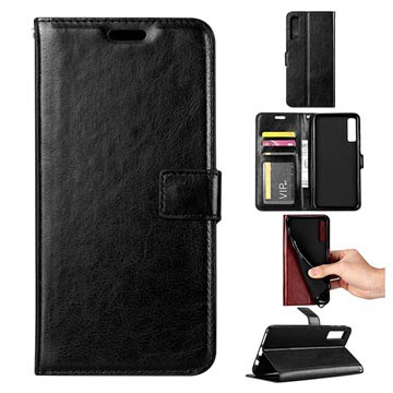 Samsung Galaxy A7 2018 Wallet Case Met Standaard Functie Zwart huismerk kopen in de aanbieding