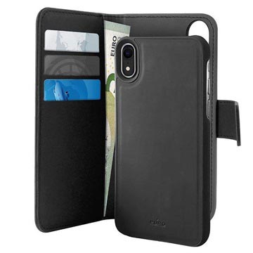 Puro 2 In 1 Iphone Xr Magnetisch Wallet Case Zwart huismerk kopen in de aanbieding