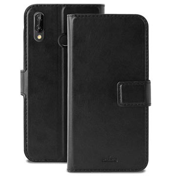 Huawei P20 Lite Puro Milano Wallet Case Zwart huismerk kopen in de aanbieding