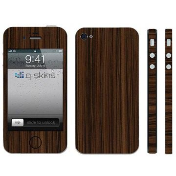 Iphone 4 Q Skins Zebrano Skin huismerk kopen in de aanbieding