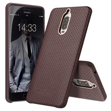 Huawei Mate 9 Pro 9 Porsche Design Qialino Mesh Leder Cover Coffee huismerk kopen in de aanbieding