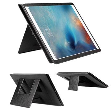 Ipad Pro Qialino Multifunctionele Smart Folio Leren Tas Zwart huismerk kopen in de aanbieding