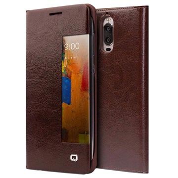 Huawei Mate 9 Pro 9 Porsche Design Qialino Smart View Flip Cover Bruin huismerk kopen in de aanbieding