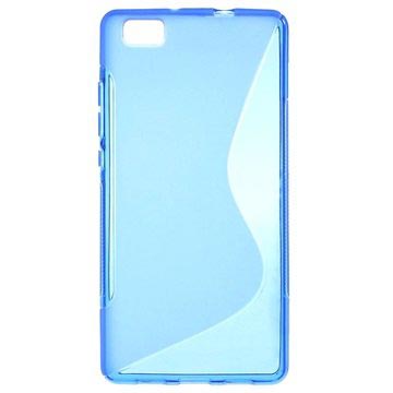 Huawei P8 Lite S Curve Tpu Case Blauw huismerk kopen in de aanbieding
