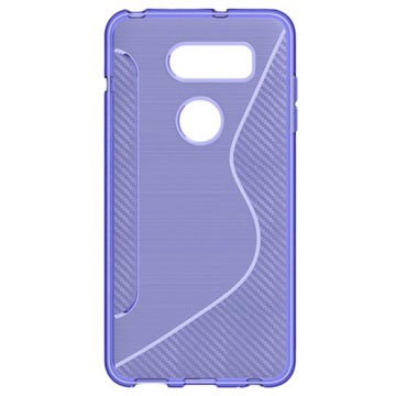 S Line Lg V30 Tpu Case Carbon Fiber Paars huismerk kopen in de aanbieding