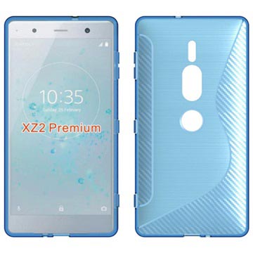 S Line Sony Xperia Xz2 Premium Tpu Case Carbon Fiber Baby Blauw huismerk kopen in de aanbieding