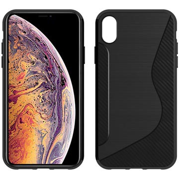S Line Iphone Xs Max Tpu Case Carbon Fiber Zwart huismerk kopen in de aanbieding