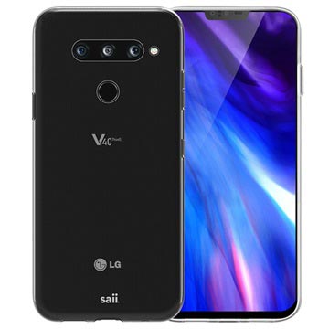 Saii Premium Antiskli Lg V40 Thinq Tpu Case Doorzichtig huismerk kopen in de aanbieding