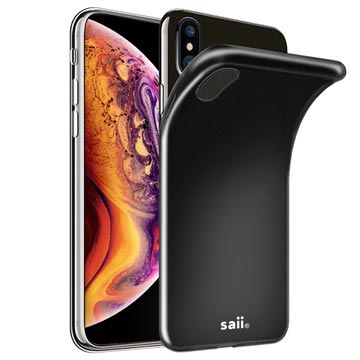 Saii Premium Antiskli Iphone Xs Max Tpu Case Zwart huismerk kopen in de aanbieding