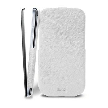 Samsung Galaxy S4 I9500 Puro Leder Flip Case Wit huismerk kopen in de aanbieding