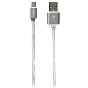 Skross Steel Line Chargen Sync Microusb Kabel 1M Zilver huismerk kopen in de aanbieding