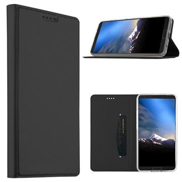 Samsung Galaxy S9 Slim Flip Cover Met Creditcard Slot Zwart huismerk kopen in de aanbieding