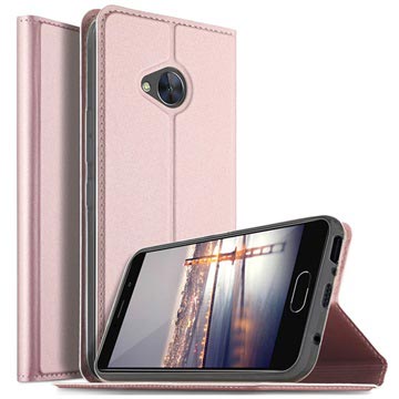 Htc U11 Life Slim Flip Cover Met Creditcard Slot Rose Gold huismerk kopen in de aanbieding