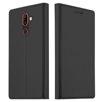 Nokia 7 Plus Slim Flip Cover Met Creditcard Slot Zwart huismerk kopen in de aanbieding