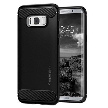Samsung Galaxy S8 Spigen Rugged Armor Cover Zwart huismerk kopen in de aanbieding