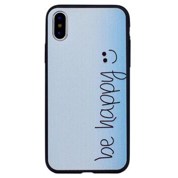 Iphone X Xs Stylish Tpu Case Be Happy huismerk kopen in de aanbieding