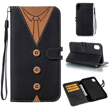 Suit Up Iphone Xr Wallet Case Man Tie Zwart huismerk kopen in de aanbieding