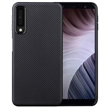 Samsung Galaxy A7 2018 Tpu Case Carbon Fiber Zwart huismerk kopen in de aanbieding