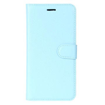 Huawei P9 Lite Mini Y6 Pro 2017 Wallet Case Met Textuur Lichtblauw huismerk kopen in de aanbieding