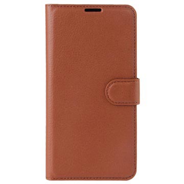 Huawei Y6 2017 Y5 Textured Wallet Case Bruin huismerk kopen in de aanbieding