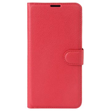 Huawei Y6 2017 Y5 Textured Wallet Case Rood huismerk kopen in de aanbieding