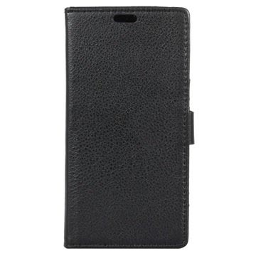 Lg K8 2017 Getextureerde Portemonnee Case Zwart huismerk kopen in de aanbieding