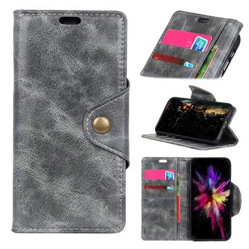 Oneplus 6 Wallet Case Met Textuur Grijs huismerk kopen in de aanbieding Oneplus 6 Wallet Case Met Textuur Grijs huismerk kopen in de aanbieding