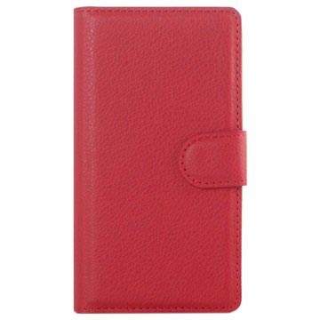 Sony Xperia Z5 Compact Textured Wallet Hoesje Rood huismerk kopen in de aanbieding