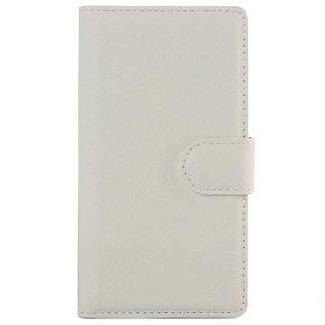 Sony Xperia Z5 Compact Textured Wallet Hoesje Wit huismerk kopen in de aanbieding