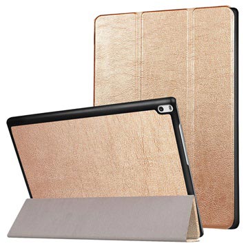 Lenovo Tab 4 10 Plus Tri Fold Cover Goud huismerk kopen in de aanbieding