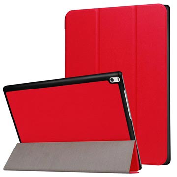 Lenovo Tab 4 10 Plus Tri Fold Cover Rood huismerk kopen in de aanbieding