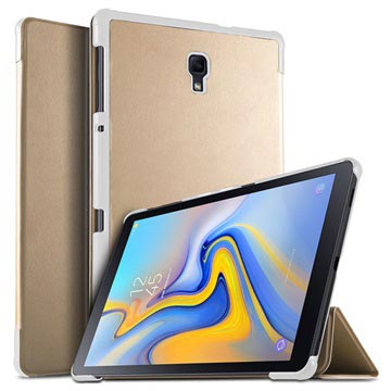 Tri Fold Series Samsung Galaxy Tab A 105 Smart Folio Hoesje Goud huismerk kopen in de aanbieding