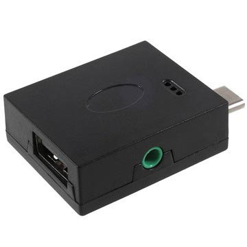 USB 3.1 Type-C-3.5mm OTG & Digital Audio Adapter Zwart