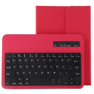 Universele Tablet Bluetooth Toetsenbord Leren Tas 7 8 Rood huismerk kopen in de aanbieding