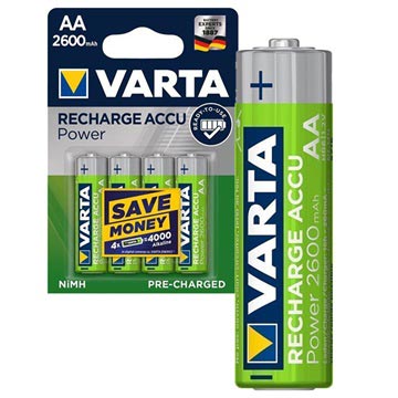 Varta Power Ready2Use Oplaadbare Aa Batterijen 5716101404 2600Mah 1X4 huismerk kopen in de aanbieding