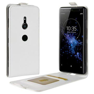 Sony Xperia Xz3 Flip Hoesje Met Creditcardvak Wit huismerk kopen in de aanbieding